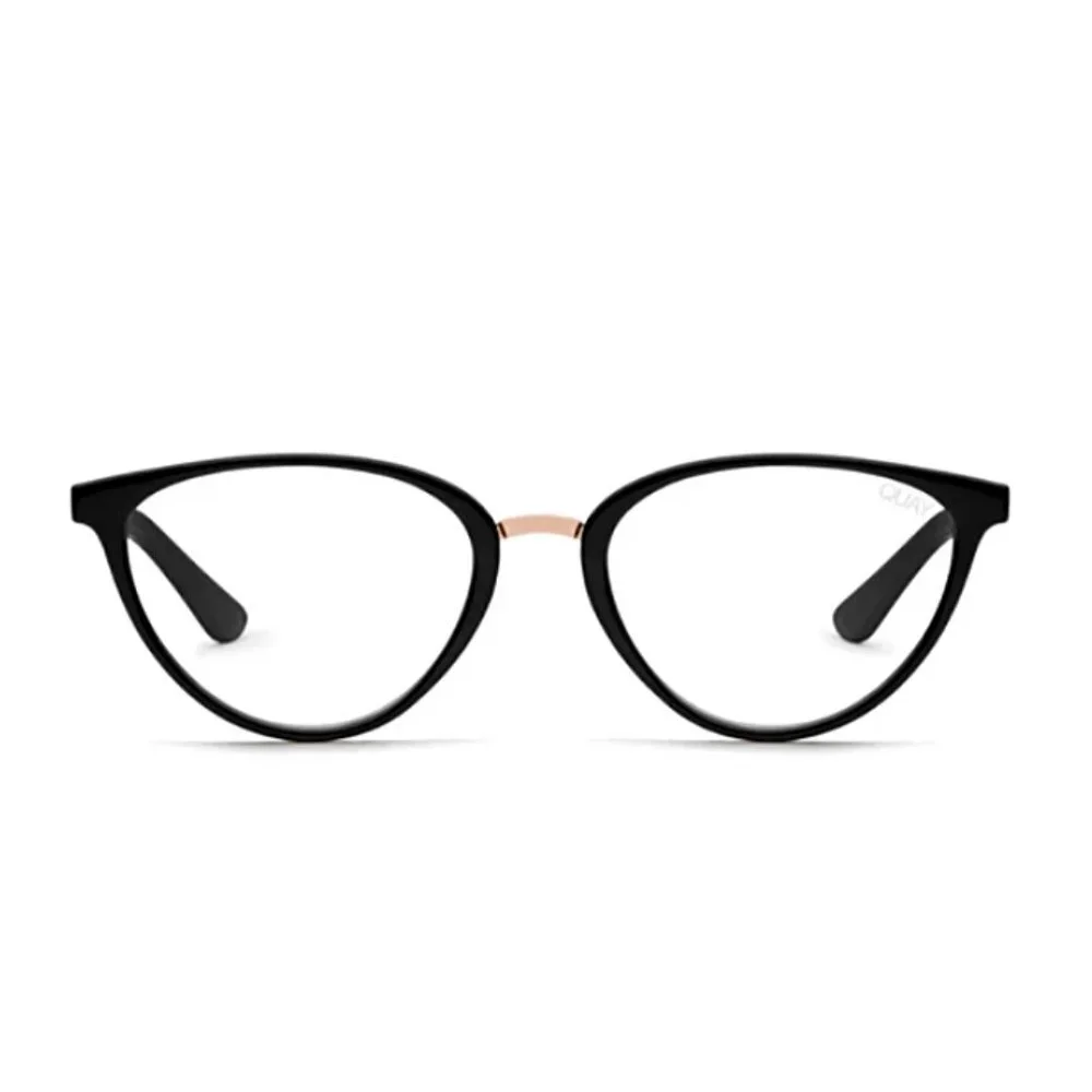 Quay BlueLight Rumours Cat Eye Glasses Black NWT